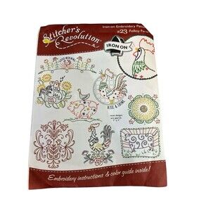 Folksy Farm #23 - Stitcher’s Revolution Iron On Transfer Embroidery Pattern